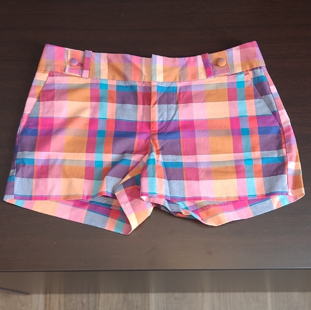 Banana Republic Pink and Orange Bermudas Vibrant Summer Style